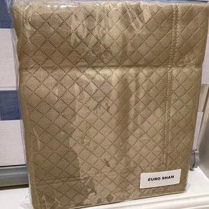 FRETTE Euro Pillow Sham 1x Hotel Collection Melody 26x26" Square Khaki Color New